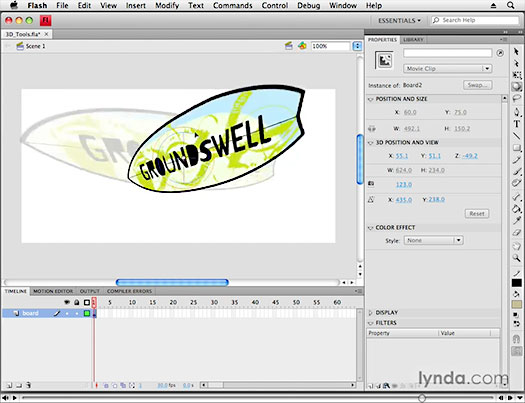 Using 3D Tools - Flash CS4 Video