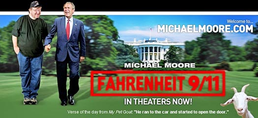 Adobe Photoshop Blog - Michael Moore & Bush Holding Hands On The White House Lawn
