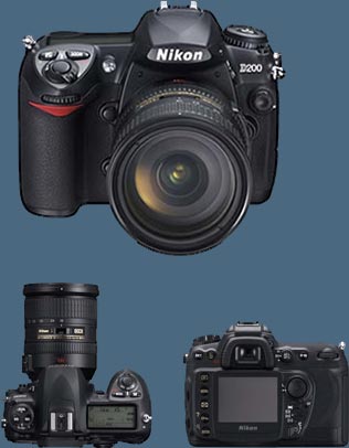 The Nikon D200 10.2MP Digital SLR Camera with 18-70mm AF-S DX f/3.5-4.5G IF-ED Nikkor Zoom Lens is available at Amazon.com for $1,999 (best price - save 8%)