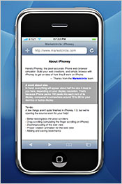 For web designers who want to preview what their sites look like in an iPhone - Download iPhoney at the MarketCircle site