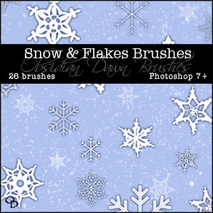Free Photoshop Brushes - Snow Flakes Photoshop Brushes From Stephanie