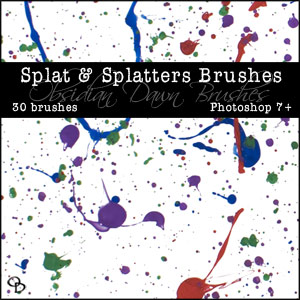 Photoshop Brushes From Stephanie - Splats & Splatters