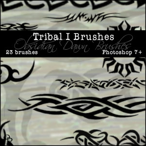 Photoshop Brushes From Stephanie - Tribal 1 & Tribal 2