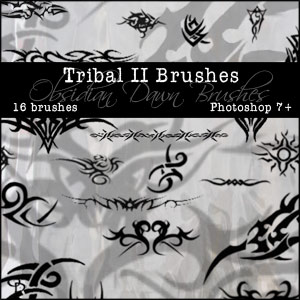 Photoshop Brushes From Stephanie - Tribal 1 & Tribal 2