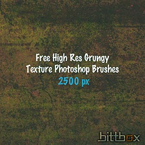 Grungy Texture Photoshop Brushes From BittBox