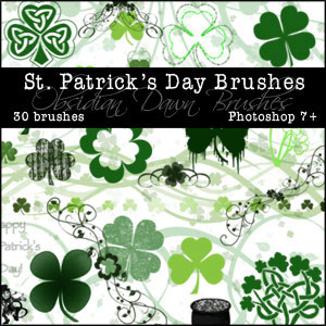 St Patrick's Day Brushes