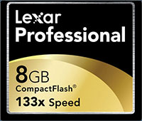 Lexar 8GB Professional 133x CompactFlash Card with Write Acceleration (WA) Technology