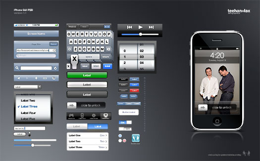 Free iPhone GUI Photoshop PSD File For Fast Mockups