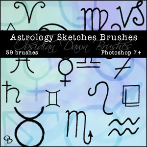 Photoshop Brush Astrology Sketches From Stephanie