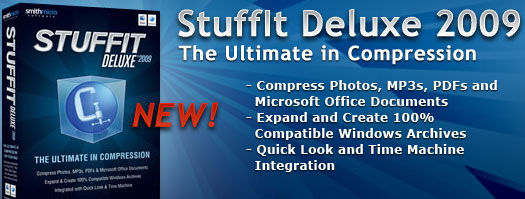 StuffIt Deluxe 2009 for Mac With New Leopard Compatibility For Quick Look, Time Machine And MobileMe