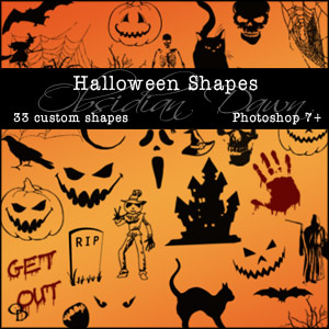 Halloween Photoshop Custom Shapes