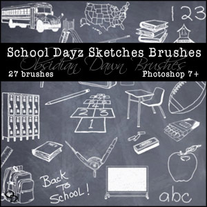 Photoshop Brushes School Dayz From Stephanie