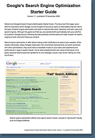 Google Search Engine Optimization Starter Guide