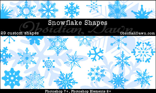 Snowflake Pictures Free. Snowflakes Shapes - Photoshop