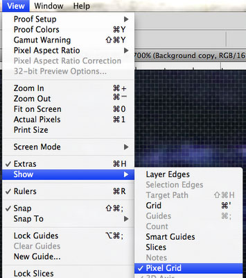 Photoshop Guides And The Pixel Grid - Photoshop Tip