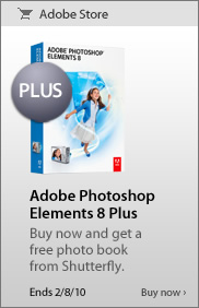 Buy Any Elements8 Plus By February 8, 2010 And Get A Free 20-page 8x8 Photo Book From Shutterfly – A $29.99 Value