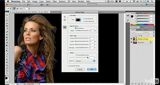 Selecting Hair With The New Edge Detection Tools In Photoshop CS5 - Video Tutorial