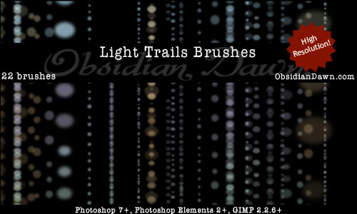 Light Trails - Free Photoshop Brushes From Obsidian Dawn