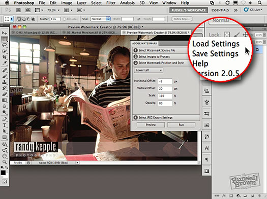 Watermark Panel For Photoshop CS5 - Free Watermark Panel