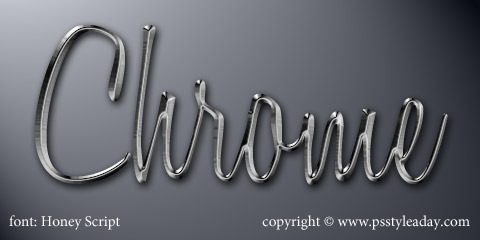 Free Metal Chrome Script Photoshop Style