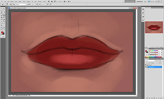 How To Paint Realistic Lips In Photoshop CS5