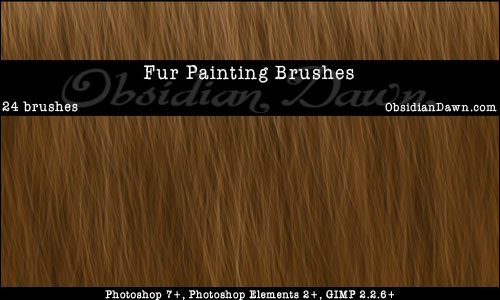 http://www.obsidiandawn.com/fur-painting-photoshop-gimp-brushes