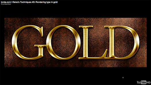 Click here to watch the free video tutorial, Rendering Type In Gold, in a new window