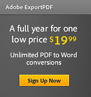 Adobe ExportPDF - Service Turns PDF Files Into WOrd Docs