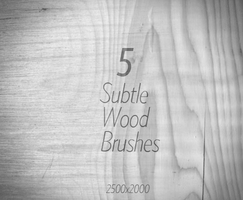 Free Wood Brushes For Photoshop - Set Of 5 Subtle Wood Brushes