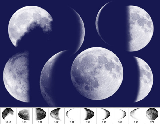 Free Set Of 10 Moon Brushes For Photoshop From iDeasplayer