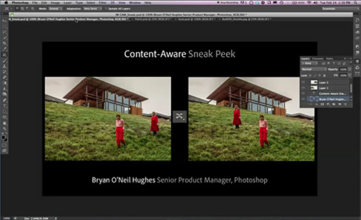 Photoshop CS6 Sneak Peek - Moving And Removing With Better Content-Aware Technology