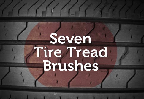 Bittbox is offering a unique set of Photoshop brushes — a set of seven tire tread brushes
