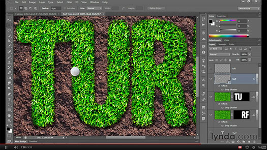 How To Create A Grass Text Effect In Photoshop - HD Video