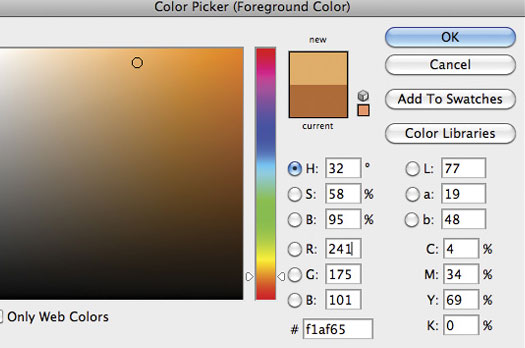 How to sample an "average" colour for a blend of the surrounding hues using the Eyedropper tool in Photoshop