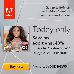 Adobe Deal Of The Day - Get 40% Off Design and Web Premium Suite, Education Version (Students and Teachers)