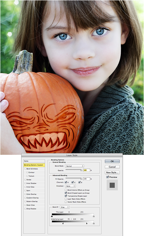How To Carve A Punpkin In Photoshop - Video And Step-by-Step