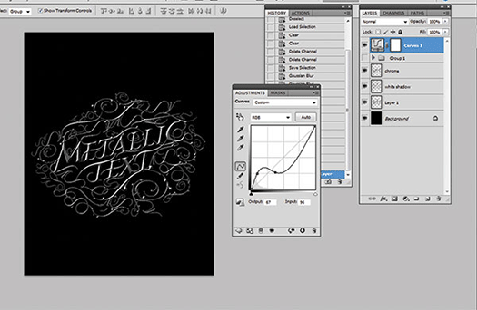 How To Create Metal Type In Five Steaps Steps - Photoshop Tutorial