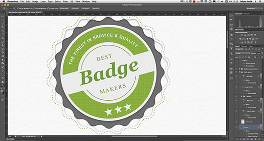 Create A Web Badge Using Vector Shapes Photoshop CS6