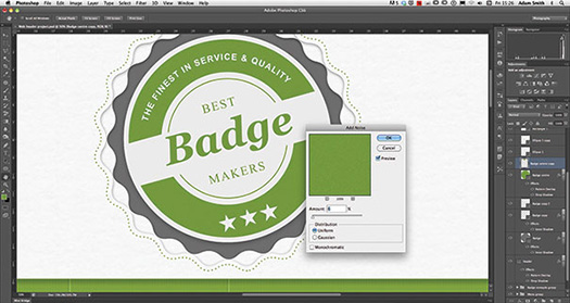 Create A Web Badge Using Vector Shapes Photoshop CS6