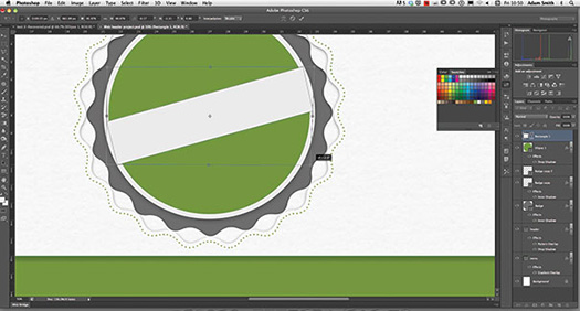 Create A Web Badge Using Vector Shapes Photoshop CS6