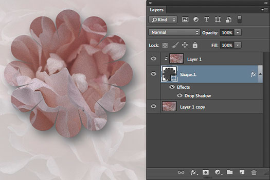 Displaying A Photograph Within A Shape In Photoshop - Tutorial