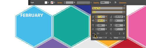 Create A 2013 Hexagonal Calendar In Illustrator