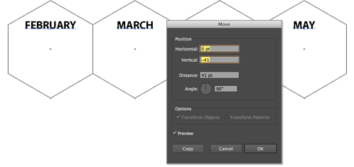 Create A 2013 Hexagonal Calendar In Illustrator