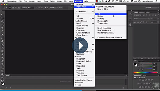 Photoshop CS6 Video Tutorial - Creating Custom Workspaces