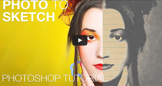 TURN YOUR PHOTOS INTO A SKETCH IN PHOTOSHOP - Video Tutorial