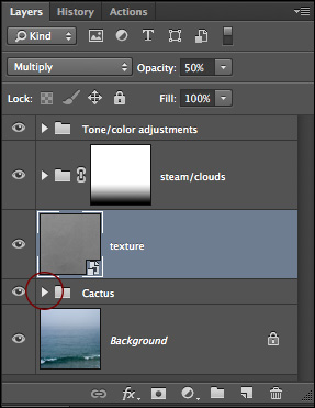 Repositioning Layer Stacking Order in Photoshop