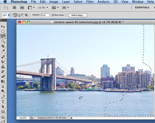 Working With Content Aware Fill In Photoshop CS5 - Photoshop CS5 Tutorial