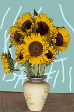 Van Gogh Effect - Van Gogh's Sunflowers Photoshop Effect