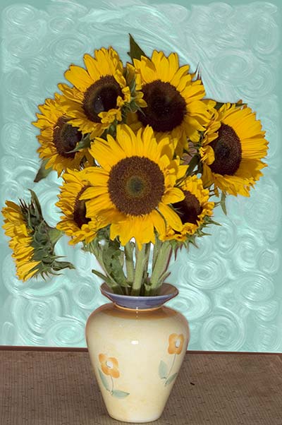 Van Gogh Effect - Van Gogh's Sunflowers Photoshop Effect